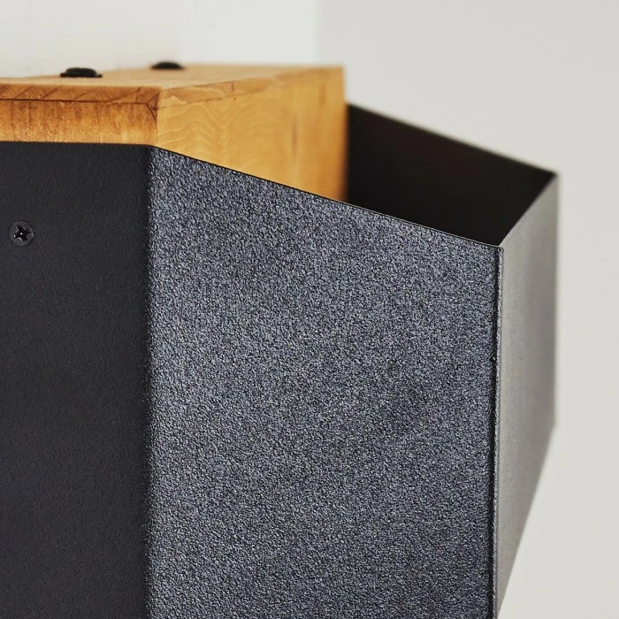 Hofstein Clarens Wandleuchte LED Schwarz, Naturfarben, 1-flammig 3 Hofstein Clarens Wandleuchte LED Schwarz, Naturfarben, 1-flammig – Bild 3