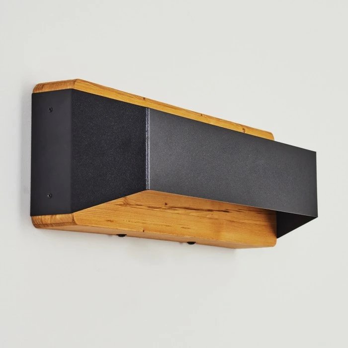 Hofstein Clarens Wandleuchte LED Schwarz, Naturfarben, 1-flammig 8 Hofstein Clarens Wandleuchte LED Schwarz, Naturfarben, 1-flammig – Bild 8