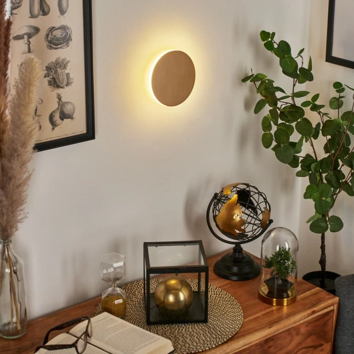 Hofstein Comallo Wandleuchte LED Messing, Gold, 1-flammig 11 Hofstein Comallo Wandleuchte LED Messing, Gold, 1-flammig – Bild 11