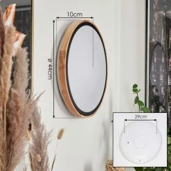 Hofstein Corinto Wandleuchte LED Schwarz, Naturfarben, 1-flammig -Wandleuchten Verkaufsgeschäft corinto wandleuchte h3459416 3