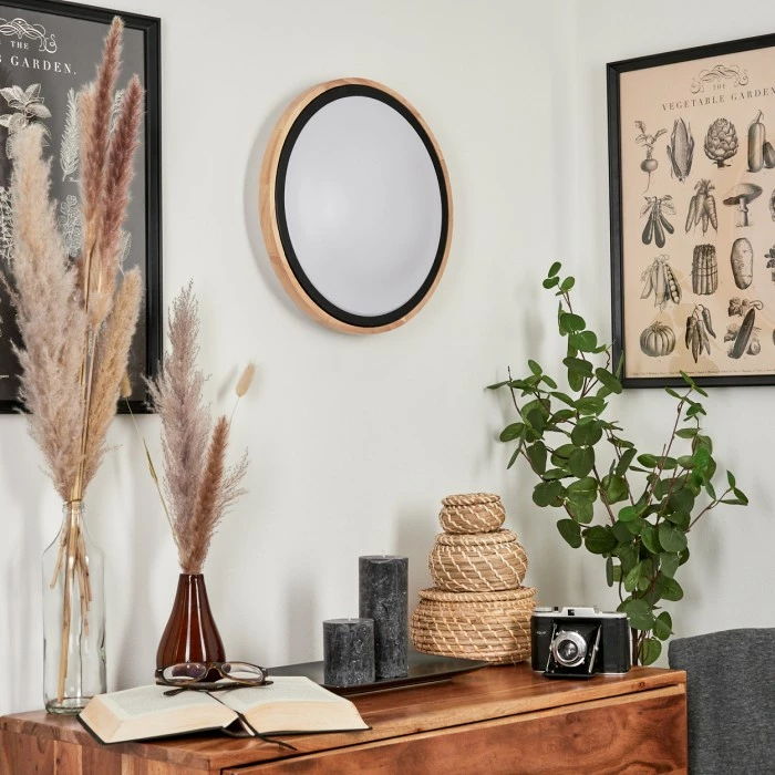 Hofstein Corinto Wandleuchte LED Schwarz, Naturfarben, 1-flammig 2 Hofstein Corinto Wandleuchte LED Schwarz, Naturfarben, 1-flammig – Bild 2