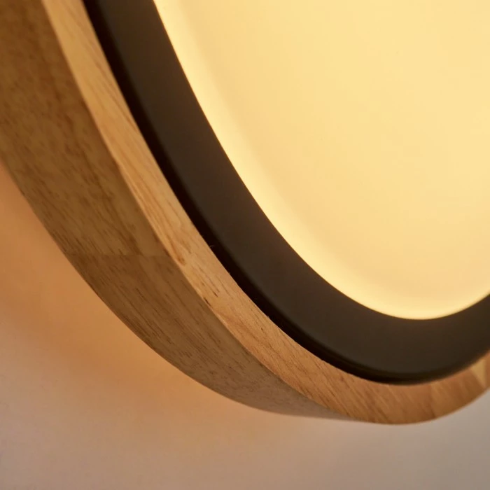 Hofstein Corinto Wandleuchte LED Schwarz, Naturfarben, 1-flammig 6 Hofstein Corinto Wandleuchte LED Schwarz, Naturfarben, 1-flammig – Bild 6