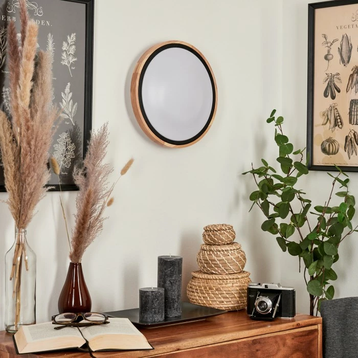 Hofstein Corinto Wandleuchte LED Schwarz, Naturfarben, 1-flammig 2 Hofstein Corinto Wandleuchte LED Schwarz, Naturfarben, 1-flammig – Bild 2