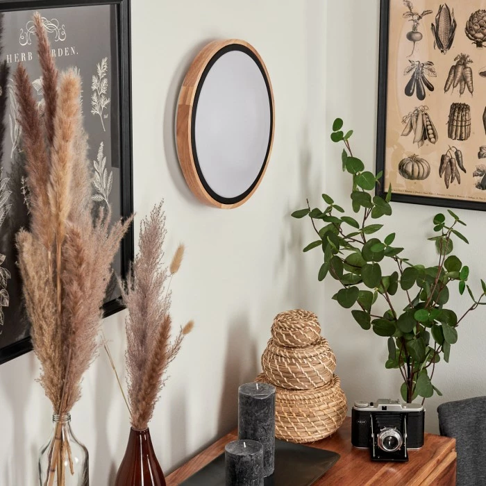 Hofstein Corinto Wandleuchte LED Schwarz, Naturfarben, 1-flammig 12 Hofstein Corinto Wandleuchte LED Schwarz, Naturfarben, 1-flammig – Bild 12