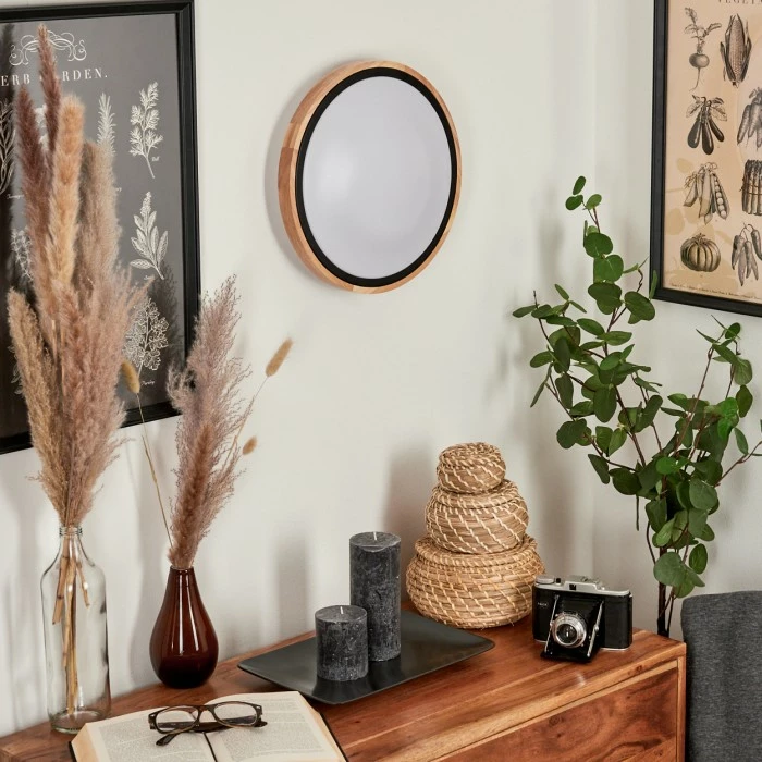 Hofstein Corinto Wandleuchte LED Schwarz, Naturfarben, 1-flammig 5 Hofstein Corinto Wandleuchte LED Schwarz, Naturfarben, 1-flammig – Bild 5