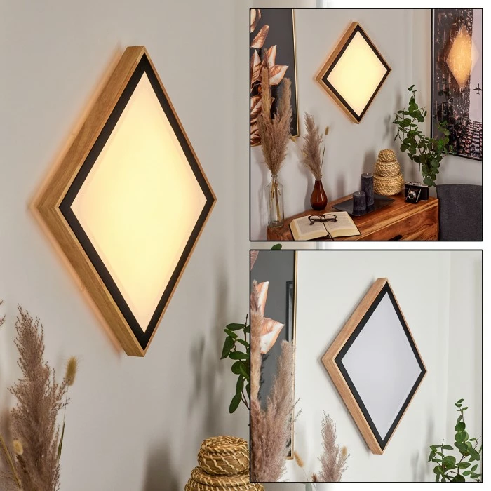 Hofstein Corinto Wandleuchte LED Schwarz, Naturfarben, 1-flammig 1 Hofstein Corinto Wandleuchte LED Schwarz, Naturfarben, 1-flammig