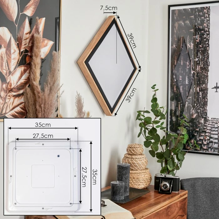 Hofstein Corinto Wandleuchte LED Schwarz, Naturfarben, 1-flammig 4 Hofstein Corinto Wandleuchte LED Schwarz, Naturfarben, 1-flammig – Bild 4