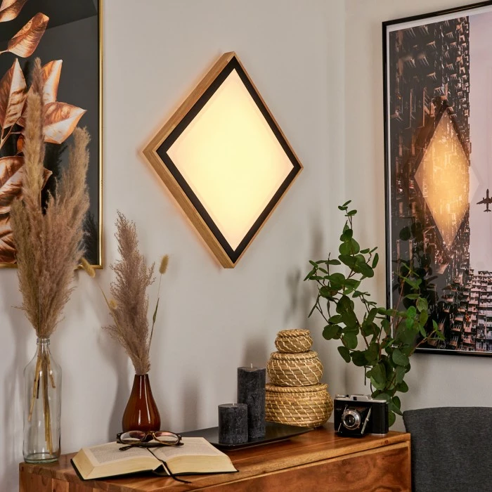 Hofstein Corinto Wandleuchte LED Schwarz, Naturfarben, 1-flammig 7 Hofstein Corinto Wandleuchte LED Schwarz, Naturfarben, 1-flammig – Bild 7