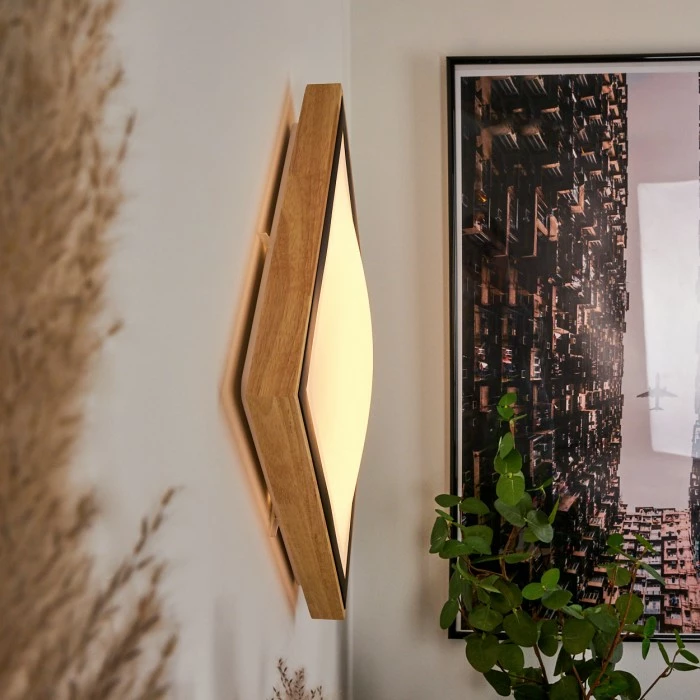 Hofstein Corinto Wandleuchte LED Schwarz, Naturfarben, 1-flammig 9 Hofstein Corinto Wandleuchte LED Schwarz, Naturfarben, 1-flammig – Bild 9