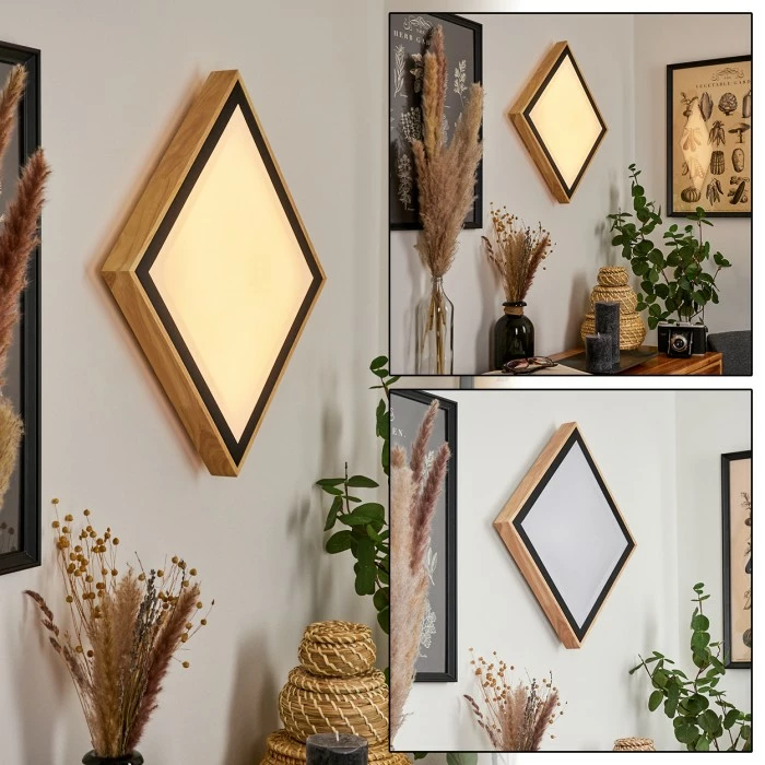 Hofstein Corinto Wandleuchte LED Schwarz, Naturfarben, 1-flammig 1 Hofstein Corinto Wandleuchte LED Schwarz, Naturfarben, 1-flammig