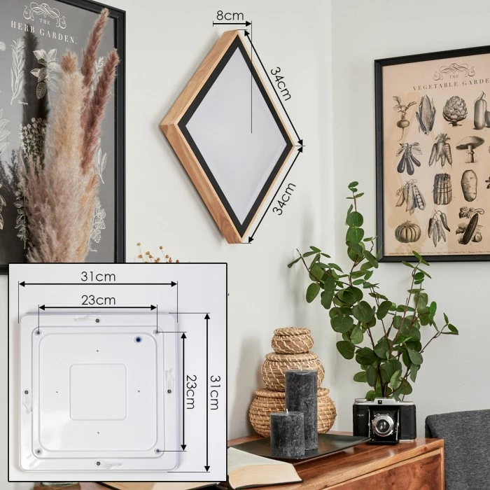 Hofstein Corinto Wandleuchte LED Schwarz, Naturfarben, 1-flammig 4 Hofstein Corinto Wandleuchte LED Schwarz, Naturfarben, 1-flammig – Bild 4