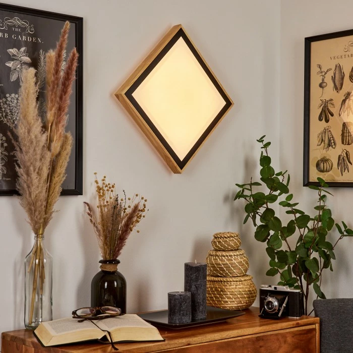 Hofstein Corinto Wandleuchte LED Schwarz, Naturfarben, 1-flammig 7 Hofstein Corinto Wandleuchte LED Schwarz, Naturfarben, 1-flammig – Bild 7