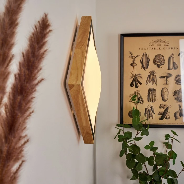 Hofstein Corinto Wandleuchte LED Schwarz, Naturfarben, 1-flammig 9 Hofstein Corinto Wandleuchte LED Schwarz, Naturfarben, 1-flammig – Bild 9