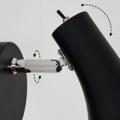 Hofstein Corralcay Wandleuchte Chrom, Schwarz, 1-flammig -Wandleuchten Verkaufsgeschäft corralcay wandleuchte h3414316 5