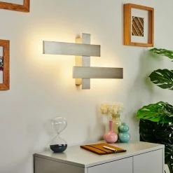 Hofstein Cuchara Wandleuchte LED Nickel-Matt, 2-flammig -Wandleuchten Verkaufsgeschäft cuchara wandleuchte h3425909 10