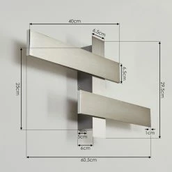 Hofstein Cuchara Wandleuchte LED Nickel-Matt, 2-flammig -Wandleuchten Verkaufsgeschäft cuchara wandleuchte h3425909 3