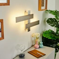 Hofstein Cuchara Wandleuchte LED Nickel-Matt, 2-flammig -Wandleuchten Verkaufsgeschäft cuchara wandleuchte h3425909 6