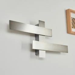 Hofstein Cuchara Wandleuchte LED Nickel-Matt, 2-flammig -Wandleuchten Verkaufsgeschäft cuchara wandleuchte h3425909 7