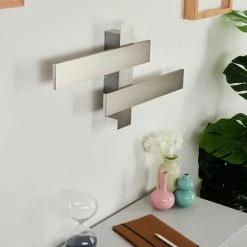 Hofstein Cuchara Wandleuchte LED Nickel-Matt, 2-flammig -Wandleuchten Verkaufsgeschäft cuchara wandleuchte h3425909 9