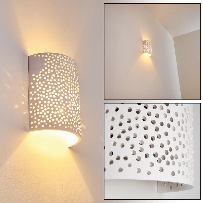 Hofstein Cusco Wandleuchte Weiß, 1-flammig 1 Hofstein Cusco Wandleuchte Weiß, 1-flammig