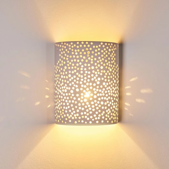 Hofstein Cusco Wandleuchte Weiß, 1-flammig 16 Hofstein Cusco Wandleuchte Weiß, 1-flammig – Bild 16