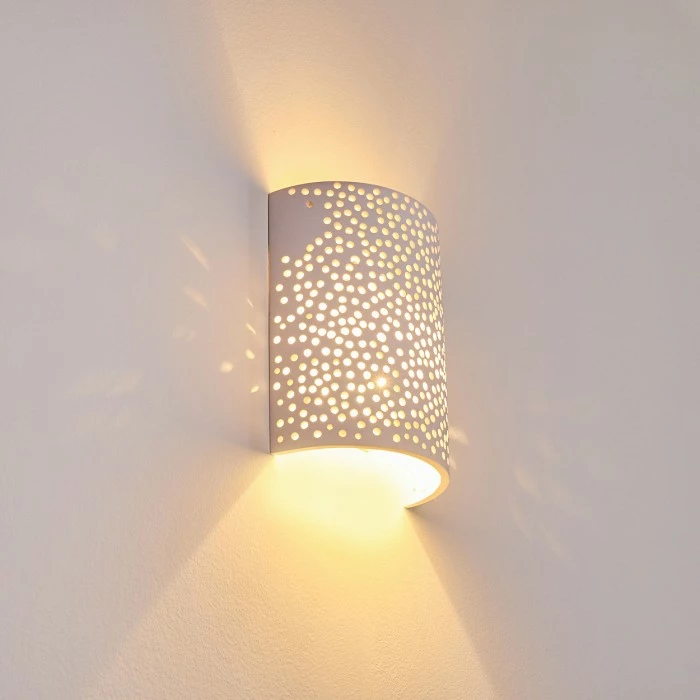 Hofstein Cusco Wandleuchte Weiß, 1-flammig 3 Hofstein Cusco Wandleuchte Weiß, 1-flammig – Bild 3