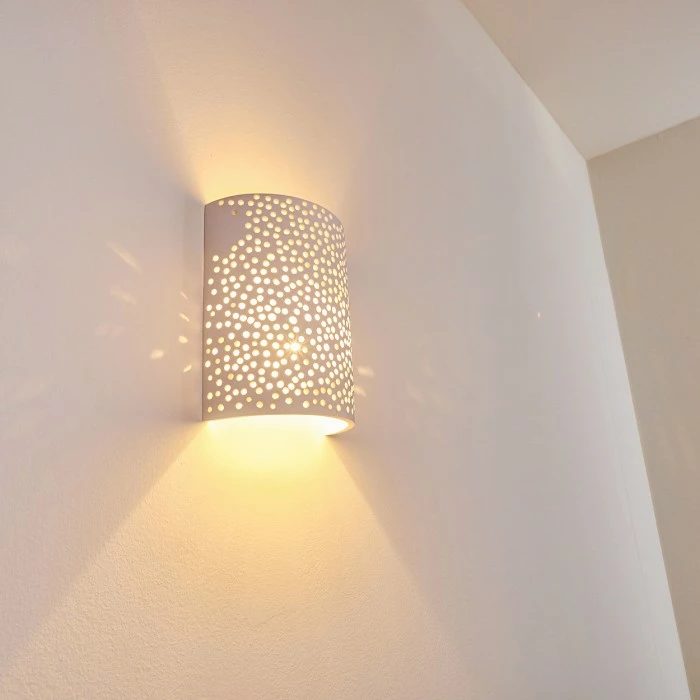 Hofstein Cusco Wandleuchte Weiß, 1-flammig 5 Hofstein Cusco Wandleuchte Weiß, 1-flammig – Bild 5