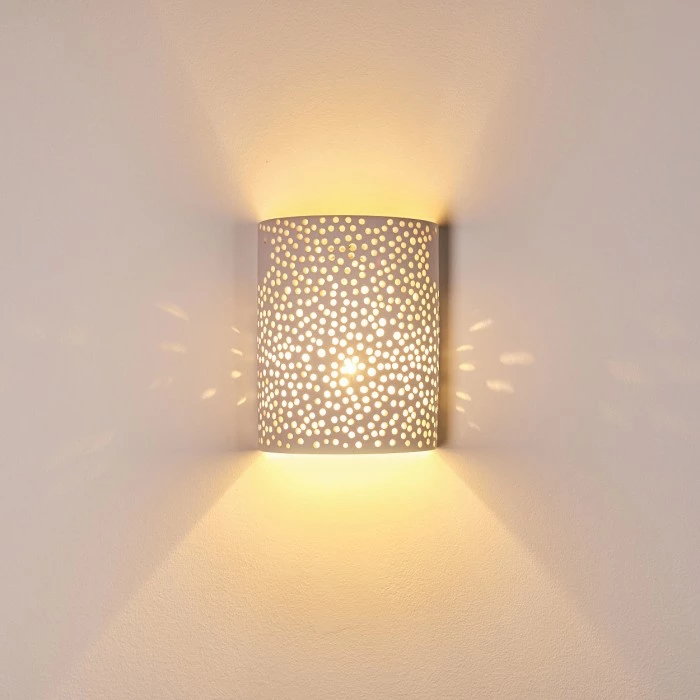 Hofstein Cusco Wandleuchte Weiß, 1-flammig 7 Hofstein Cusco Wandleuchte Weiß, 1-flammig – Bild 7