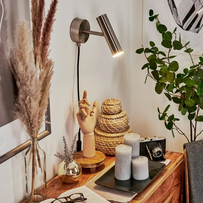 Hofstein Dalheim Wandleuchte LED Nickel-Matt, 1-flammig 11 Hofstein Dalheim Wandleuchte LED Nickel-Matt, 1-flammig – Bild 11