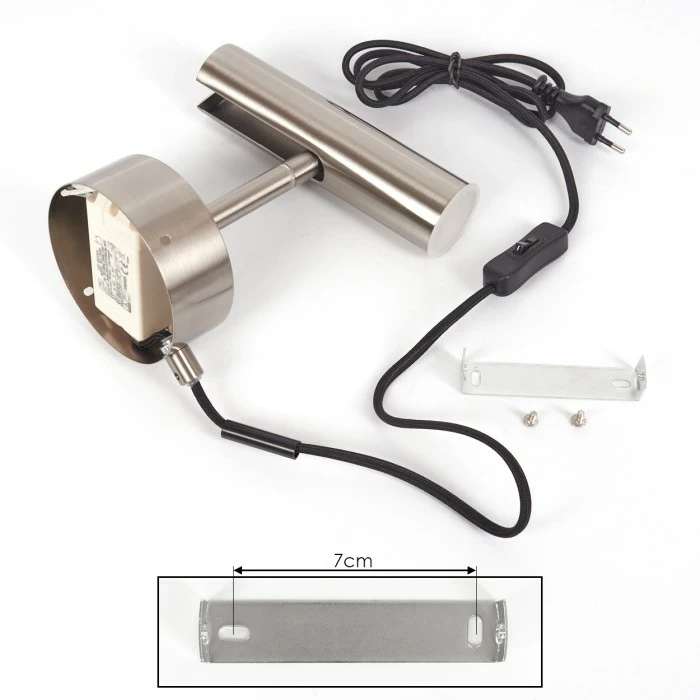 Hofstein Dalheim Wandleuchte LED Nickel-Matt, 1-flammig 5 Hofstein Dalheim Wandleuchte LED Nickel-Matt, 1-flammig – Bild 5