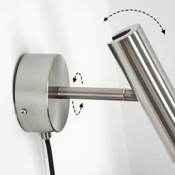 Hofstein Dalheim Wandleuchte LED Nickel-Matt, 1-flammig 17 Hofstein Dalheim Wandleuchte LED Nickel-Matt, 1-flammig -Wandleuchten Verkaufsgeschäft dalheim wandleuchte h3580356 5