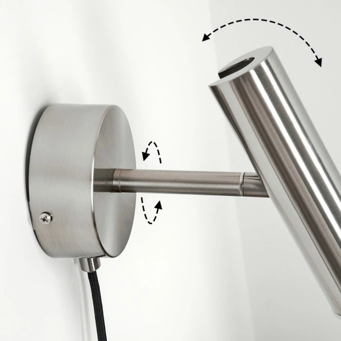 Hofstein Dalheim Wandleuchte LED Nickel-Matt, 1-flammig 6 Hofstein Dalheim Wandleuchte LED Nickel-Matt, 1-flammig – Bild 6