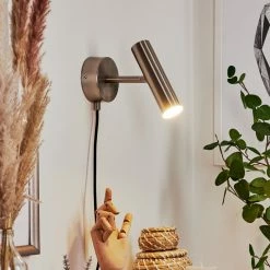 Hofstein Dalheim Wandleuchte LED Nickel-Matt, 1-flammig 18 Hofstein Dalheim Wandleuchte LED Nickel-Matt, 1-flammig -Wandleuchten Verkaufsgeschäft dalheim wandleuchte h3580356 6