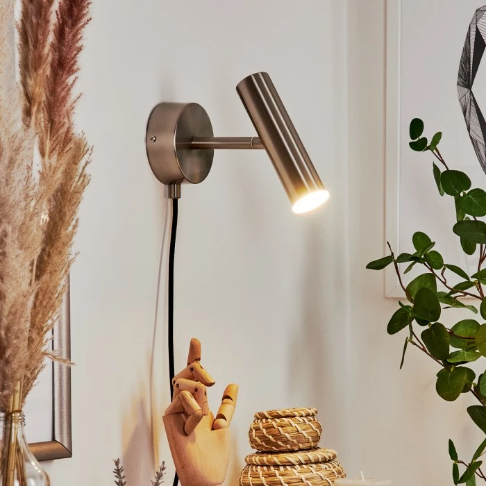 Hofstein Dalheim Wandleuchte LED Nickel-Matt, 1-flammig 7 Hofstein Dalheim Wandleuchte LED Nickel-Matt, 1-flammig – Bild 7