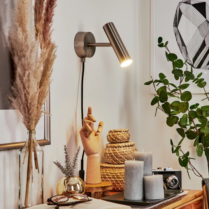 Hofstein Dalheim Wandleuchte LED Nickel-Matt, 1-flammig 9 Hofstein Dalheim Wandleuchte LED Nickel-Matt, 1-flammig – Bild 9