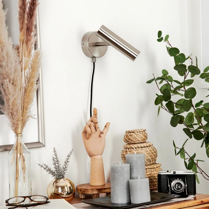 Hofstein Dalheim Wandleuchte LED Nickel-Matt, 1-flammig 10 Hofstein Dalheim Wandleuchte LED Nickel-Matt, 1-flammig – Bild 10