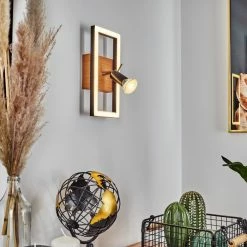 Hofstein Deadwood Wandleuchte LED Chrom, Braun, Holzoptik, 2-flammig 17 Hofstein Deadwood Wandleuchte LED Chrom, Braun, Holzoptik, 2-flammig -Wandleuchten Verkaufsgeschäft deadwood wandleuchte h3542606 6