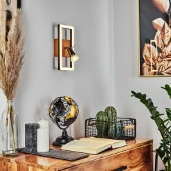 Hofstein Deadwood Wandleuchte LED Chrom, Braun, Holzoptik, 2-flammig 20 Hofstein Deadwood Wandleuchte LED Chrom, Braun, Holzoptik, 2-flammig -Wandleuchten Verkaufsgeschäft deadwood wandleuchte h3542606 9