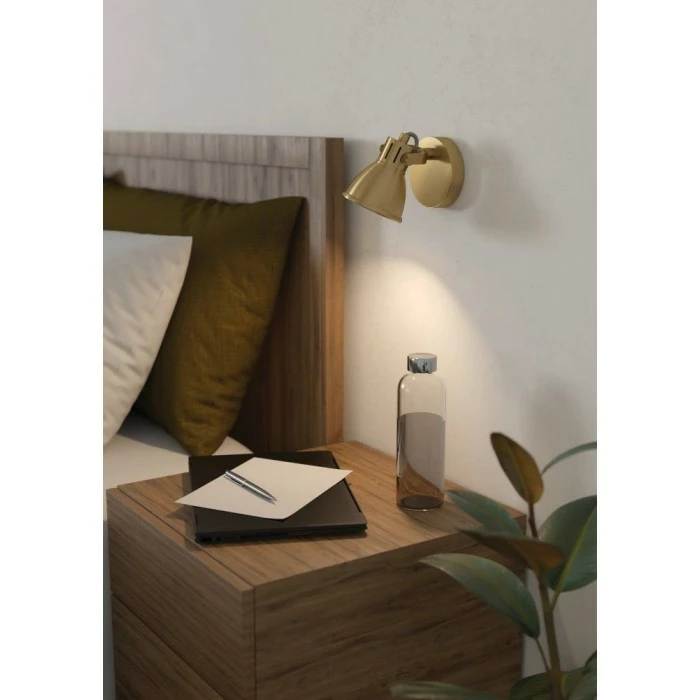 Eglo Leuchten Eglo SERAS Wandleuchte LED Messing, Gold, 1-flammig 1 Eglo Leuchten Eglo SERAS Wandleuchte LED Messing, Gold, 1-flammig