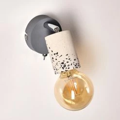 Hofstein Elkhorn Wandleuchte Chrom, Grau, Steinoptik, 1-flammig -Wandleuchten Verkaufsgeschäft elkhorn wandleuchte h3350683 15