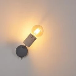 Hofstein Elkhorn Wandleuchte Chrom, Grau, Steinoptik, 1-flammig -Wandleuchten Verkaufsgeschäft elkhorn wandleuchte h3350683 8