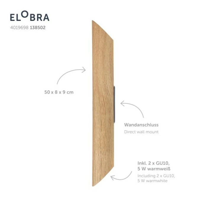 Elobra Kinderleuchten Elobra Colombia Wandleuchte LED Naturfarben, 2-flammig 5 Elobra Kinderleuchten Elobra Colombia Wandleuchte LED Naturfarben, 2-flammig – Bild 5