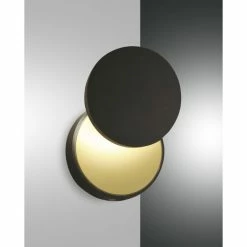 Fabas Luce Ara Wandleuchte LED Schwarz, Gold, 1-flammig