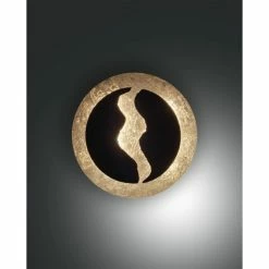 Fabas Luce Ceva Wandleuchte LED Schwarz, Gold, 1-flammig