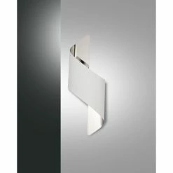 Fabas Luce Fanes Wandleuchte LED Chrom, Weiß, 1-flammig