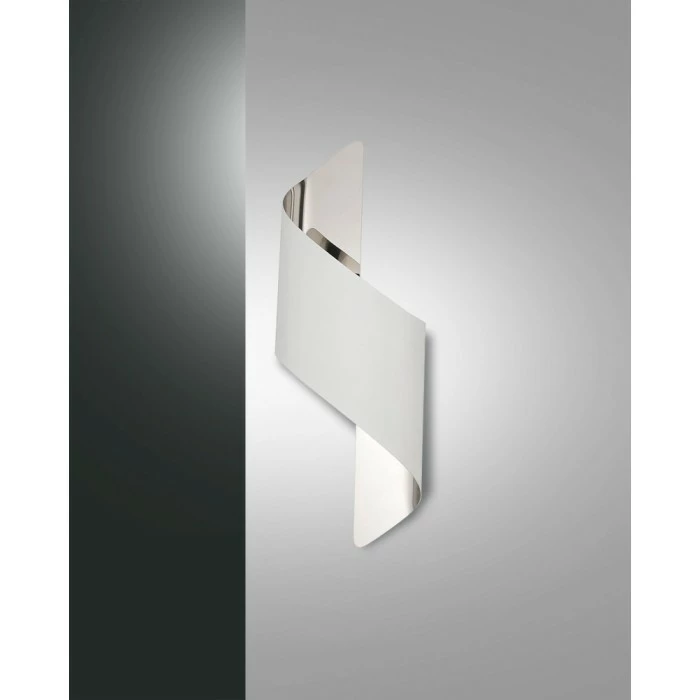 Fabas Luce Fanes Wandleuchte LED Chrom, Weiß, 1-flammig 1 Fabas Luce Fanes Wandleuchte LED Chrom, Weiß, 1-flammig