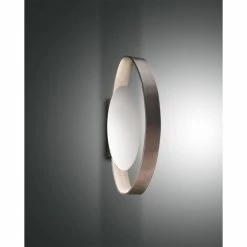 Fabas Luce Gaby Wandleuchte LED Chrom, Braun, 1-flammig