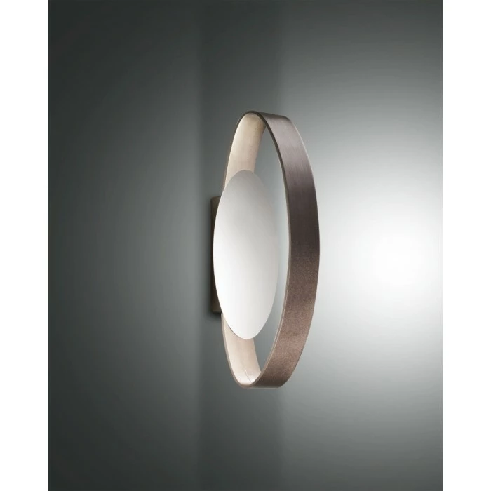 Fabas Luce Gaby Wandleuchte LED Chrom, Braun, 1-flammig 1 Fabas Luce Gaby Wandleuchte LED Chrom, Braun, 1-flammig