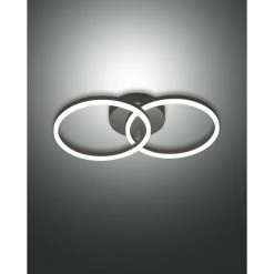 Fabas Luce Giotto Wandleuchte LED Schwarz, 2-flammig