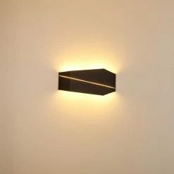 Hofstein Fanas Wandleuchte LED Schwarz, 1-flammig -Wandleuchten Verkaufsgeschäft fanas wandleuchte h3295847 do1 14